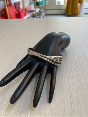Set of Thin Metal Bangle Bracelets